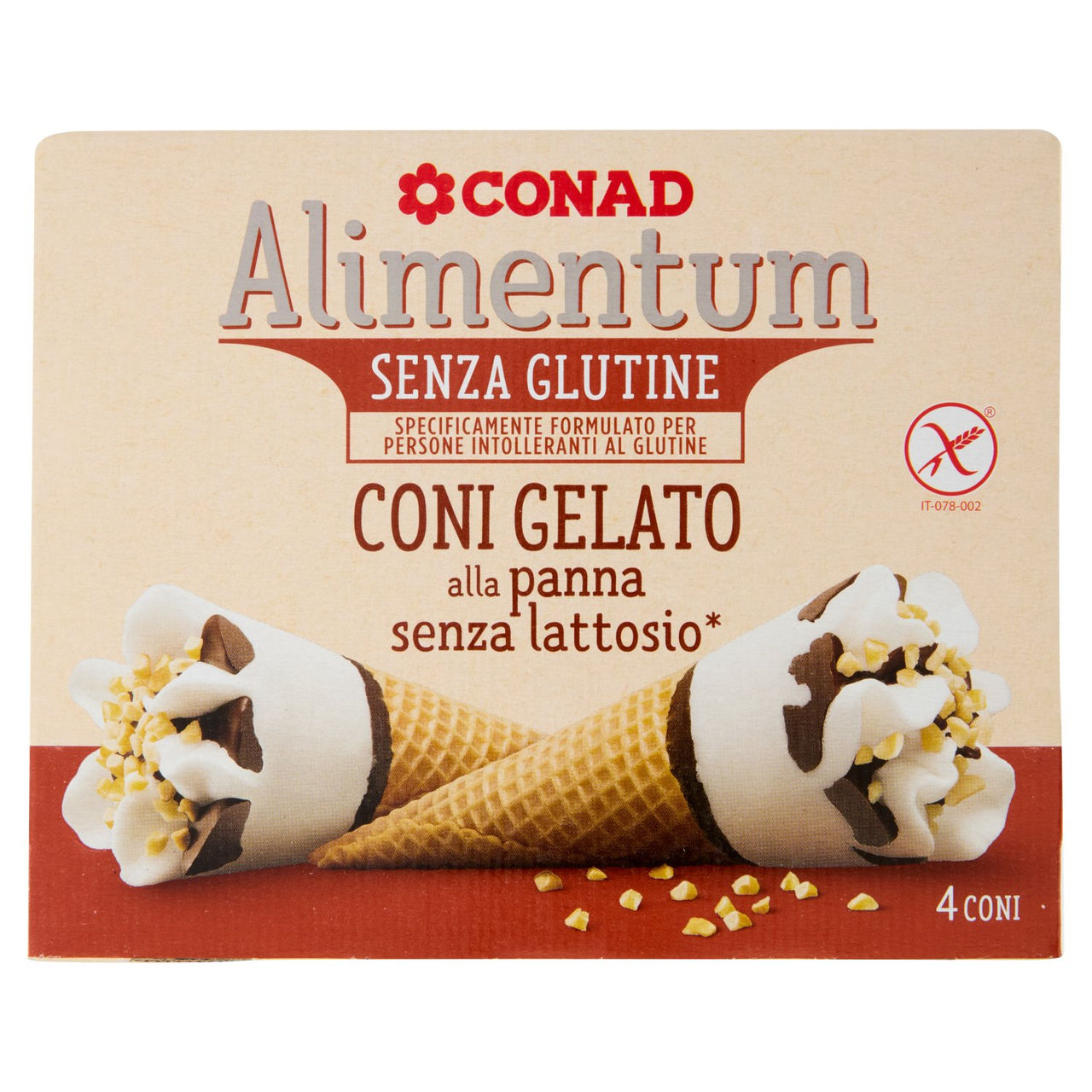 Coni Gelato Panna Senza Lattorio e Glutine Conad