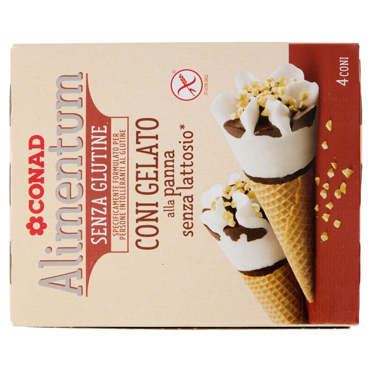 Coni Gelato Panna Senza Lattorio e Glutine Conad