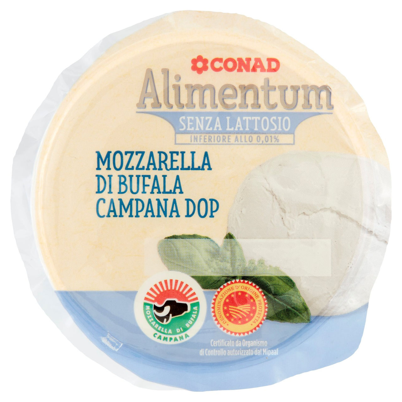CONAD Alimentum Senza Lattosio Mozzarella di Bufala Campana DOP 200 g