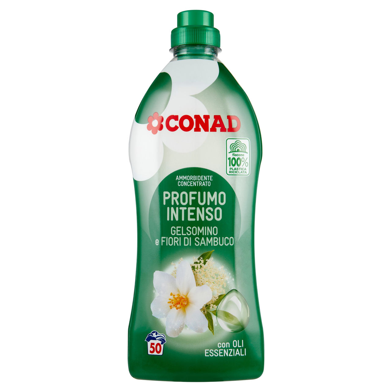 CONAD Ammorbidente Concentrato Profumo Intenso Gelsomino e Fiori di Sambuco 1250 ml