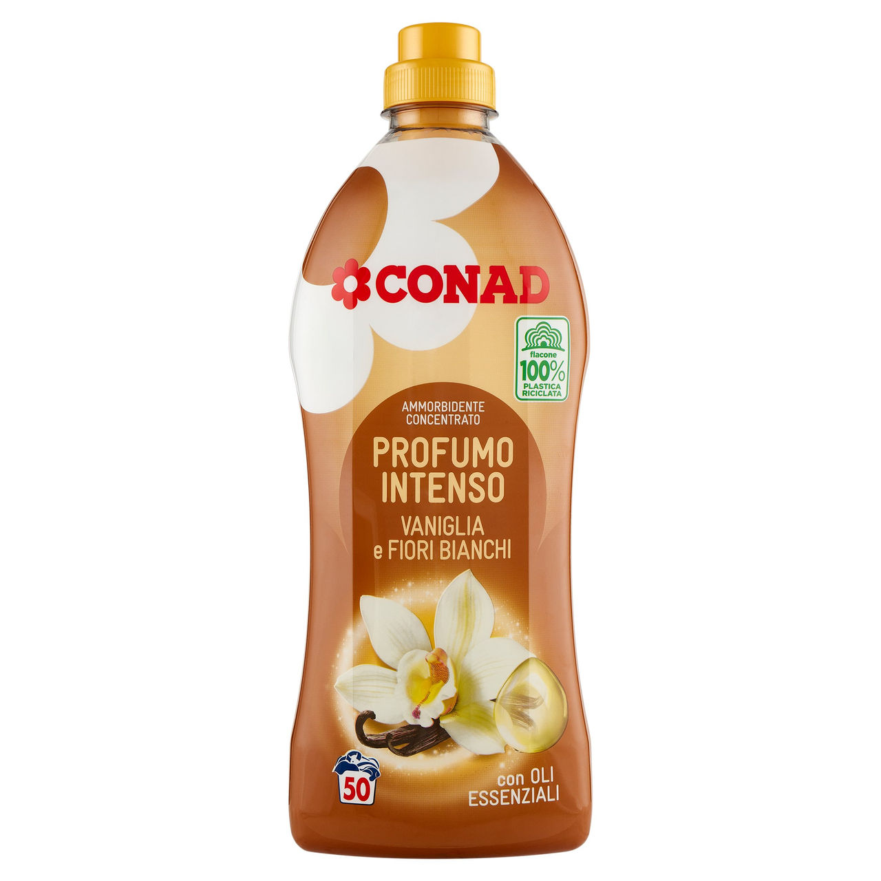 CONAD Ammorbidente Concentrato Profumo Intenso Vaniglia e Fiori Bianchi 1250 ml