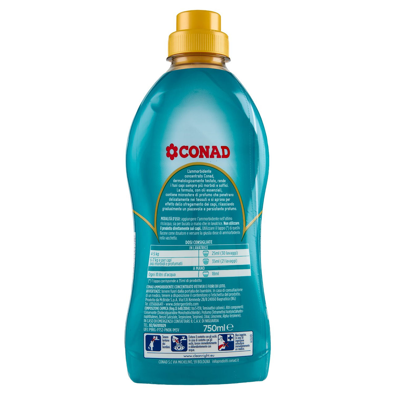 CONAD Ammorbidente Concentrato Relax Vetiver e Fior di Loto 750 ml