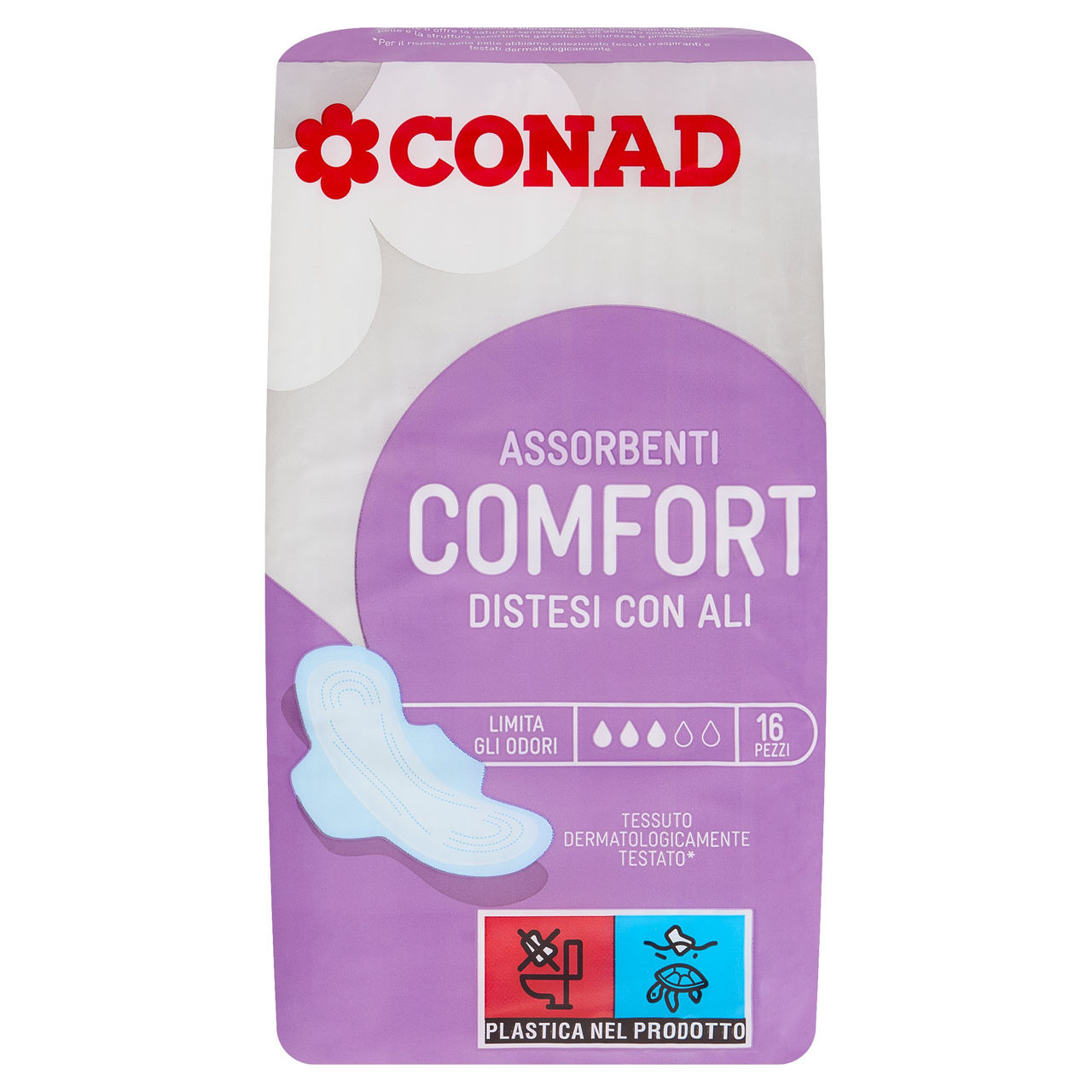 CONAD Assorbenti Comfort Distesi con Ali 16 pz
