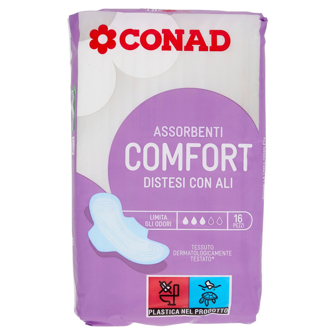 CONAD Assorbenti Comfort Distesi con Ali 16 pz