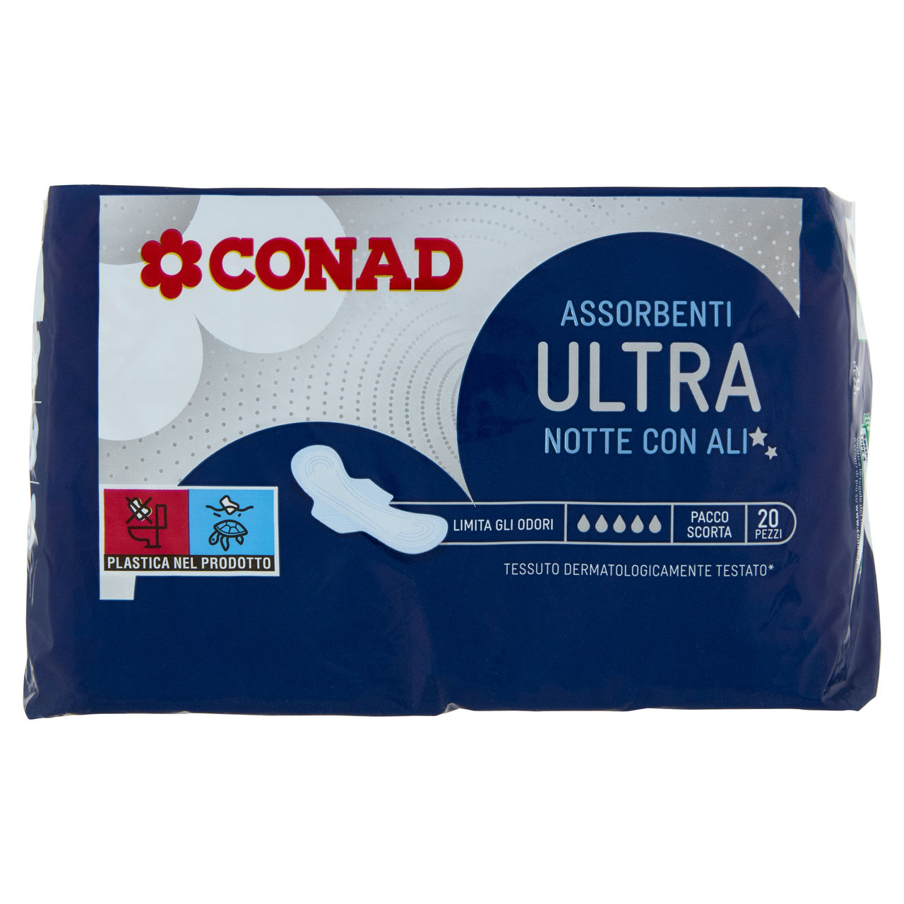 CONAD Assorbenti Ultra Notte con Ali 20 pz