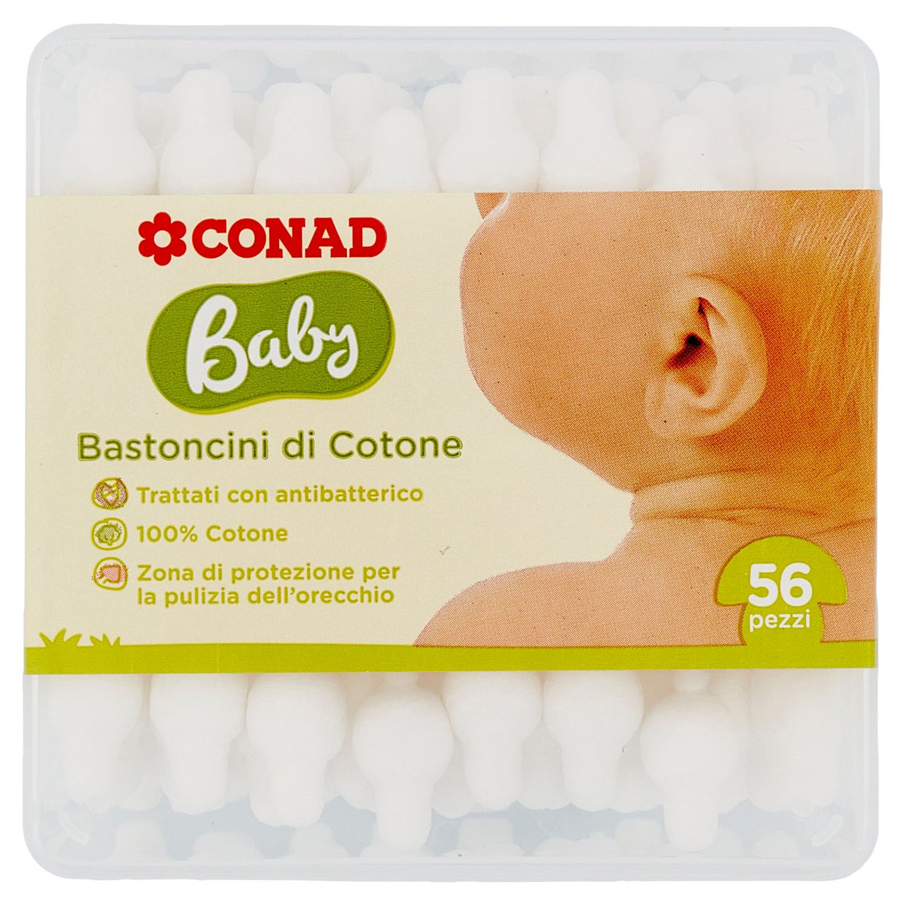 Bastoncini di Cotone 56 pz Baby Conad online