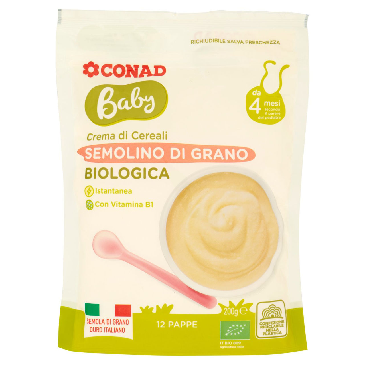Crema di semolino Biologica 200 g Baby Conad
