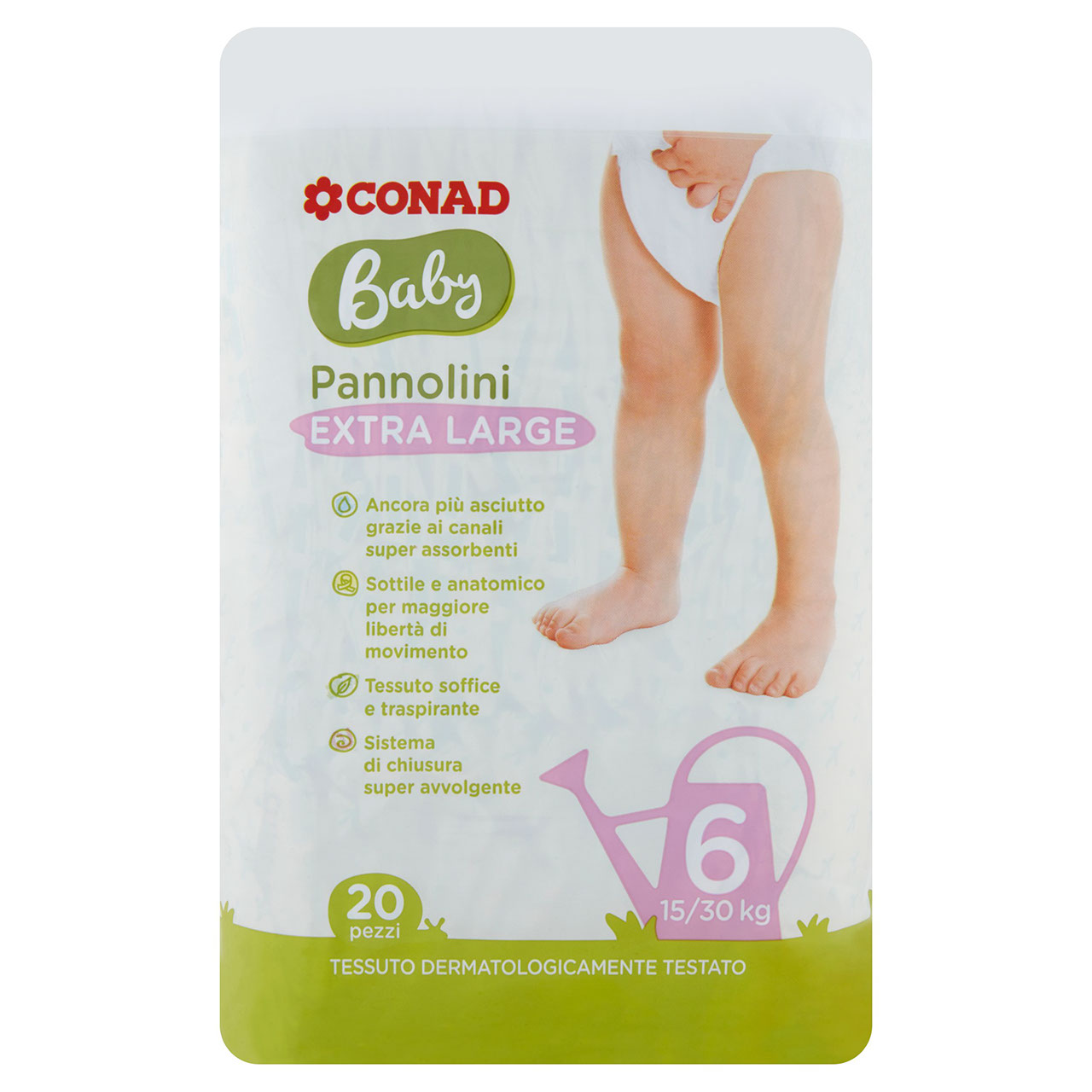 Pannolini Extralarge 15-30 kg 20 pz Conad online
