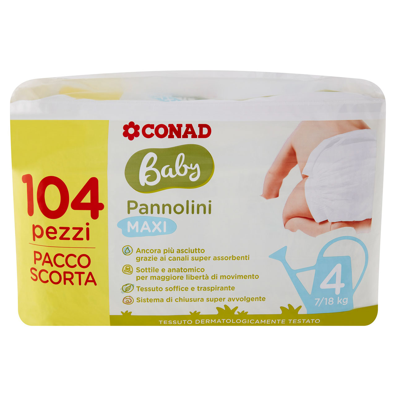 CONAD Baby Pannolini Maxi 4 7/18 kg 104 pezzi