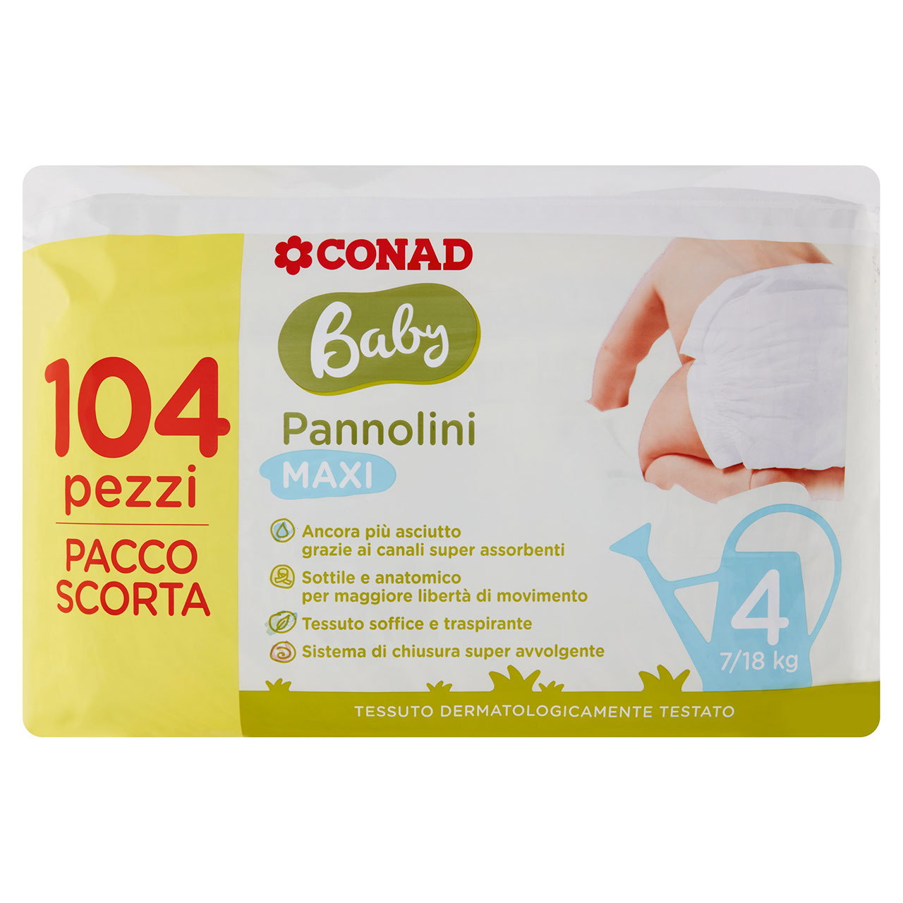 CONAD Baby Pannolini Maxi 4 7/18 kg 104 pezzi