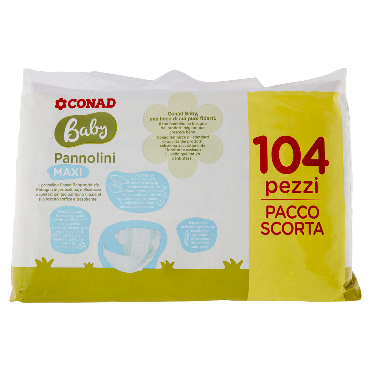 CONAD Baby Pannolini Maxi 4 7/18 kg 104 pezzi