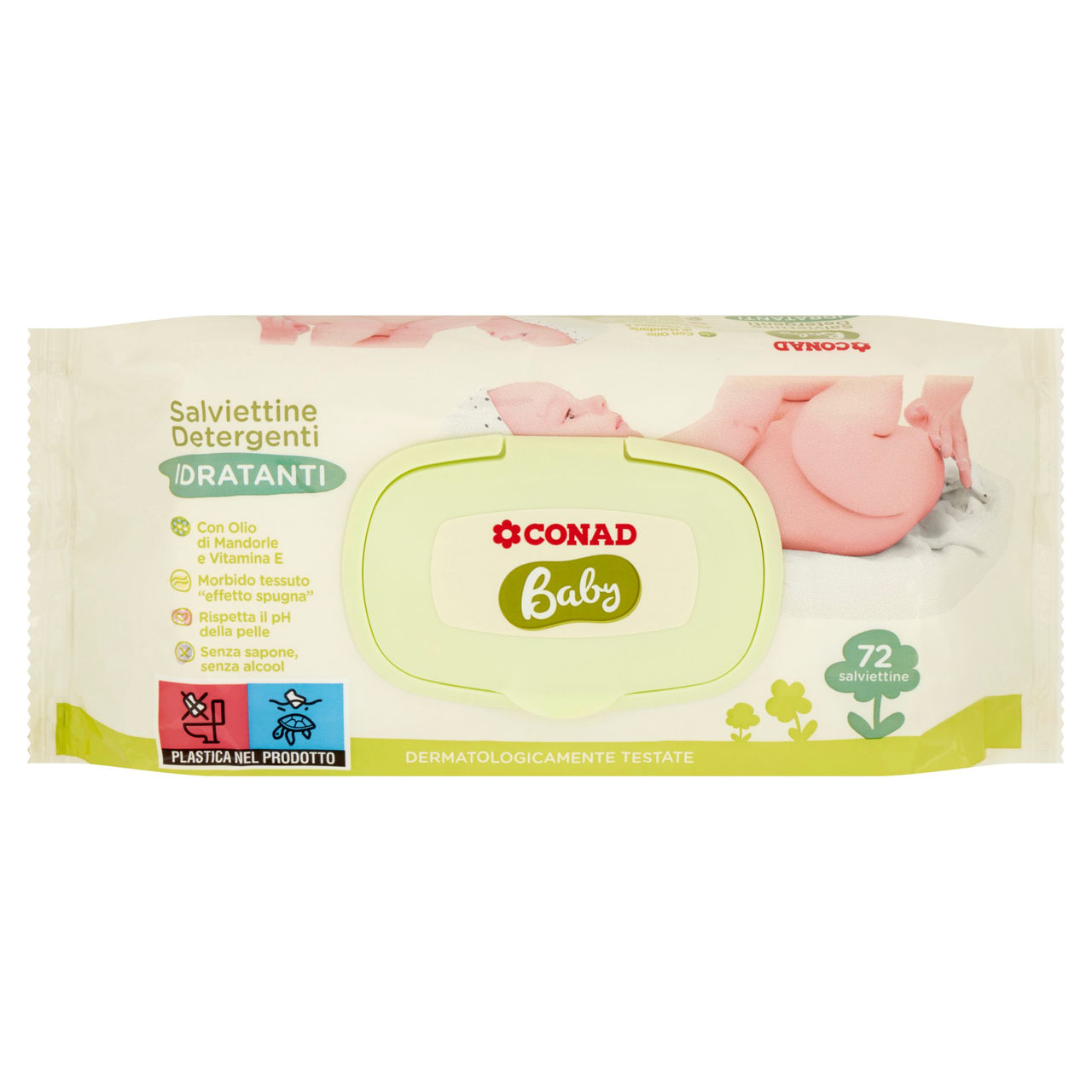 Baby Salviettine Detergenti Idratanti 72 pz Conad | Conad