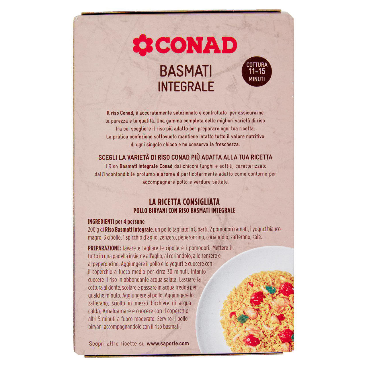 Basmati Integrale 500 g Conad in vendita online