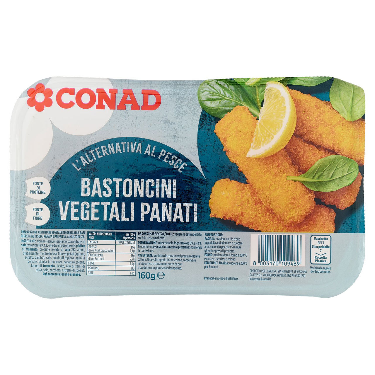 CONAD Bastoncini Vegetali Panati 160 g