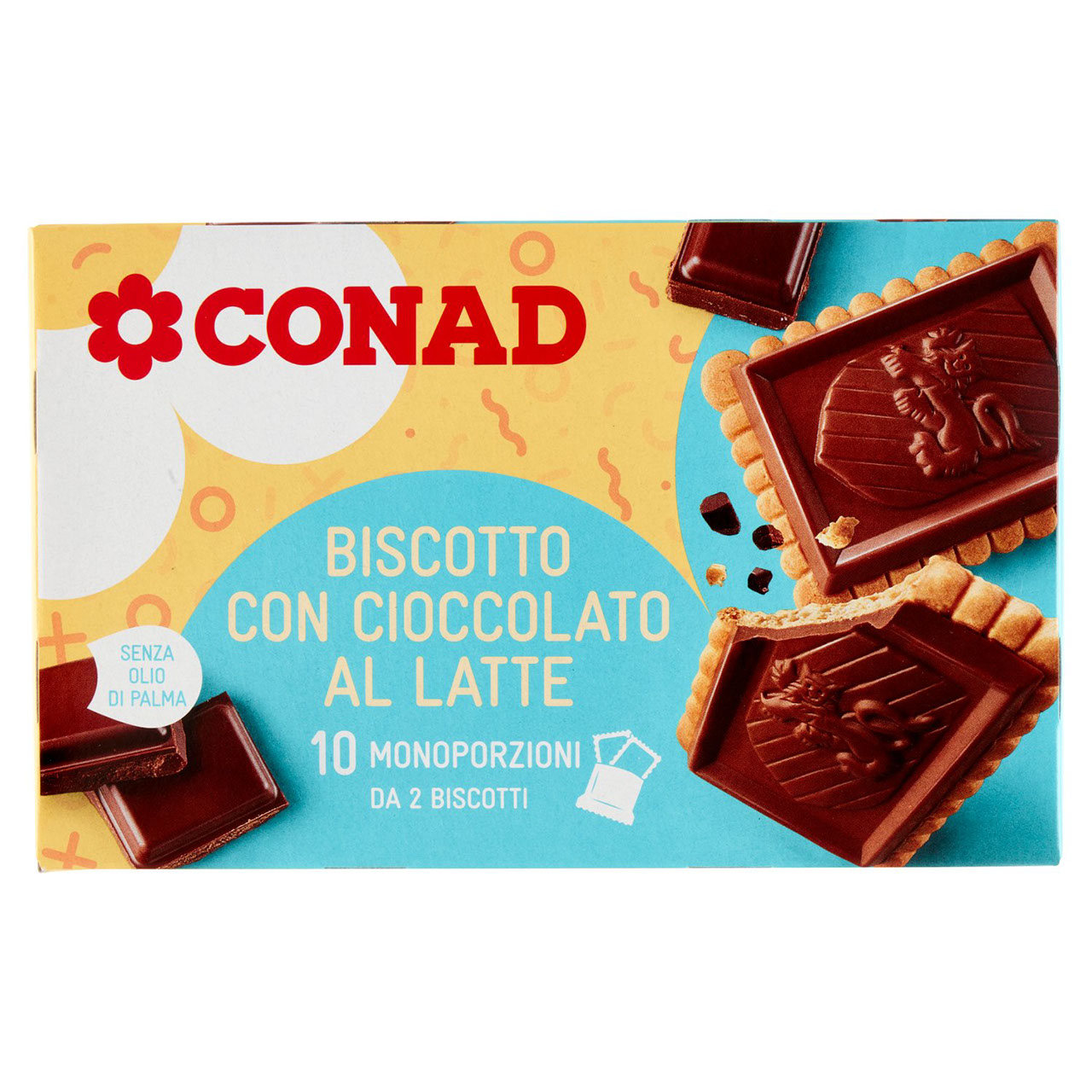 Biscotto con Cioccolato al Latte 10 x 25 g Conad
