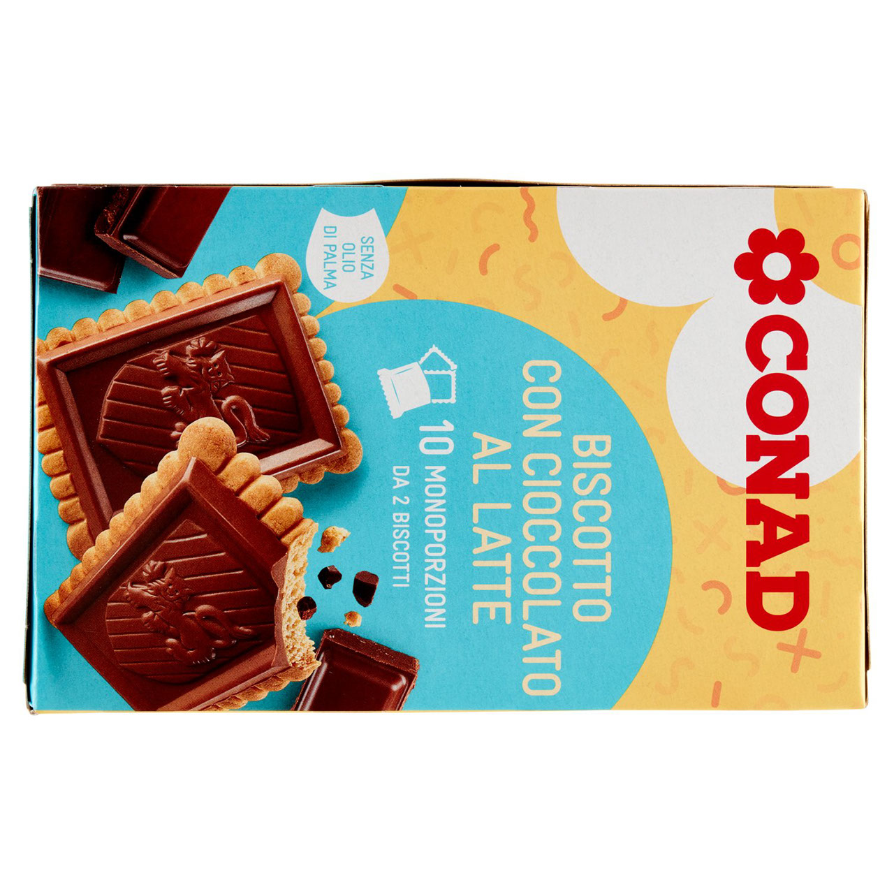 Biscotto con Cioccolato al Latte 10 x 25 g Conad Conad