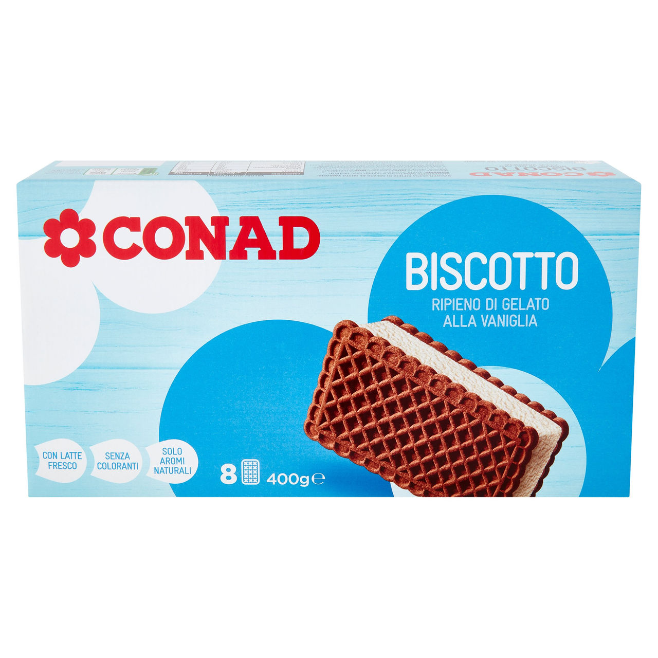 Biscotto con gelato alla vaniglia Conad online