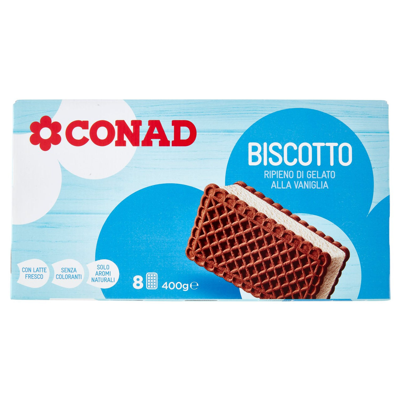 Biscotto con gelato alla vaniglia Conad online