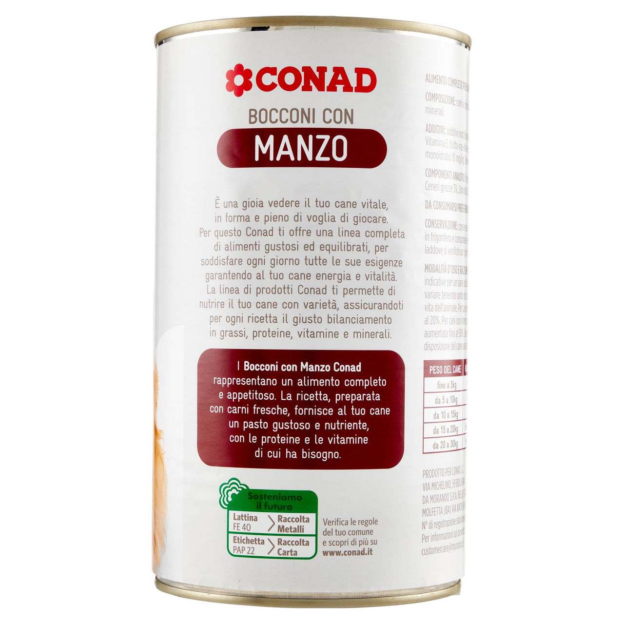 Bocconi con Manzo 1250 g Conad