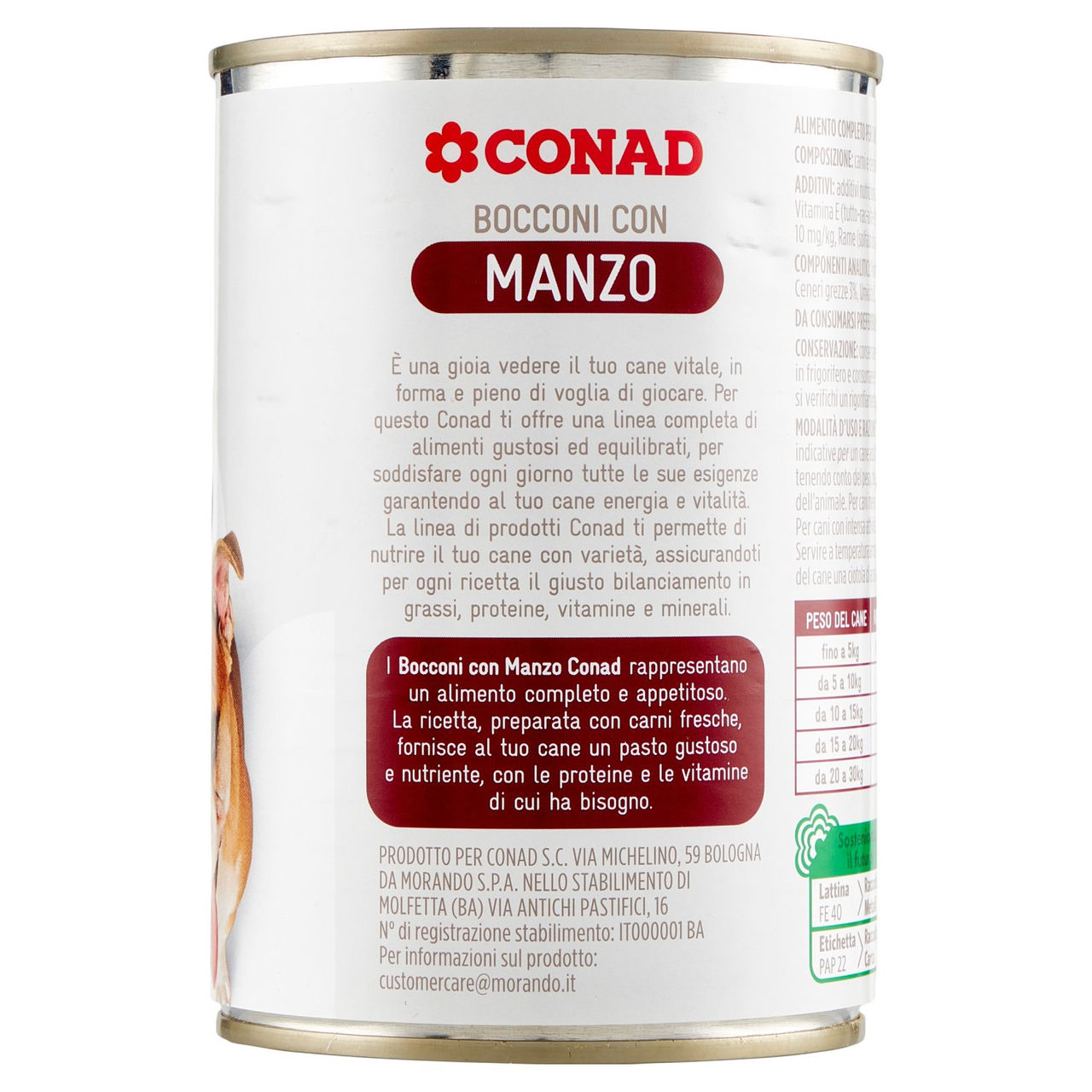 Bocconi con Manzo 405 g Conad in vendita online
