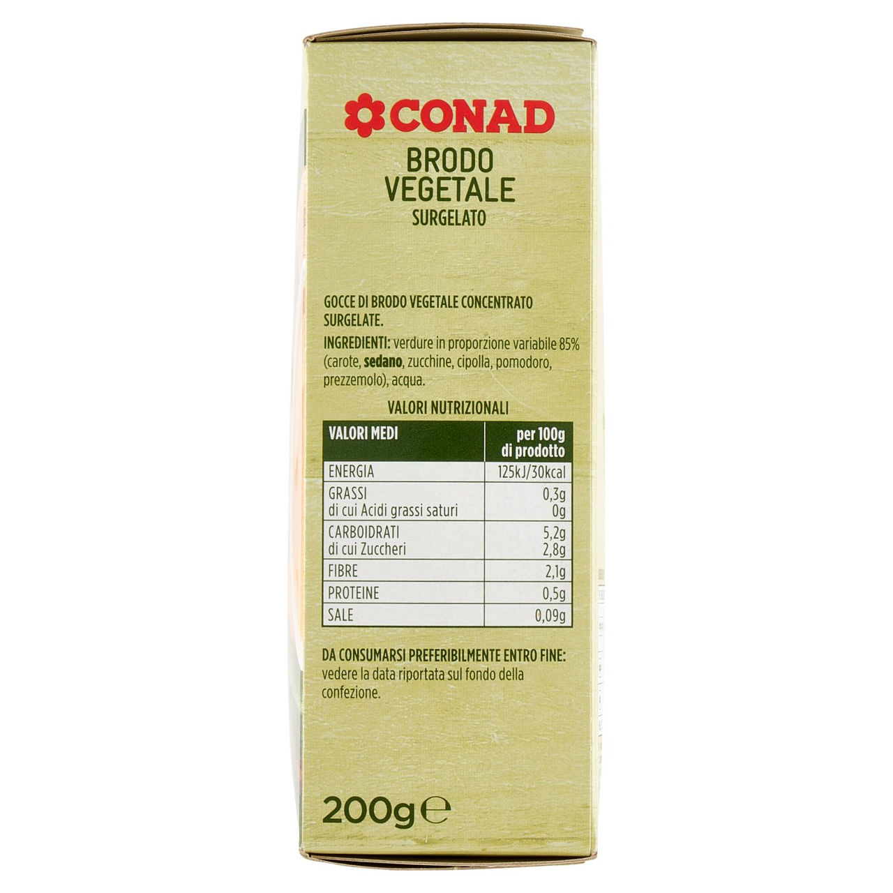 CONAD Brodo Vegetale Surgelato 200 g