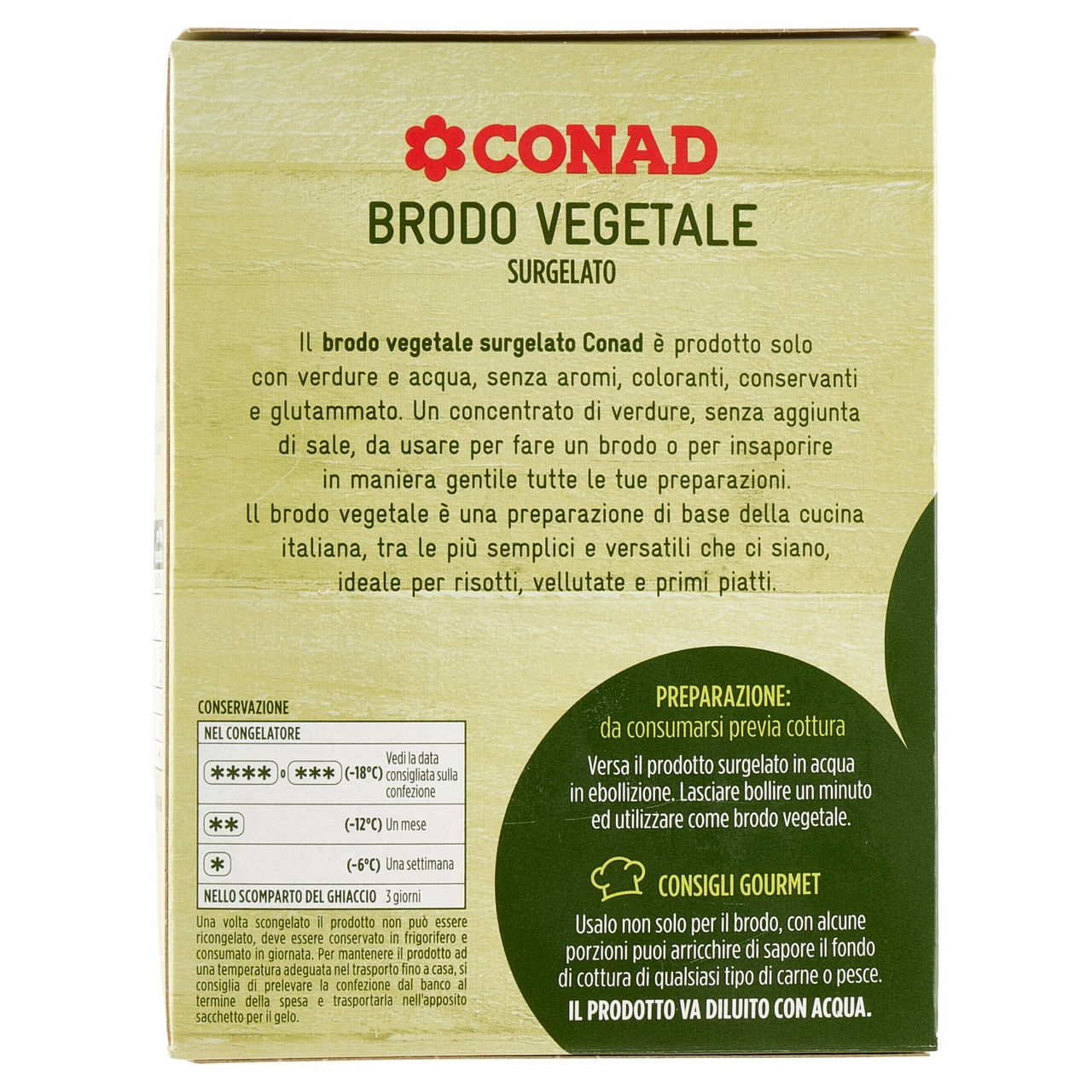 CONAD Brodo Vegetale Surgelato 200 g