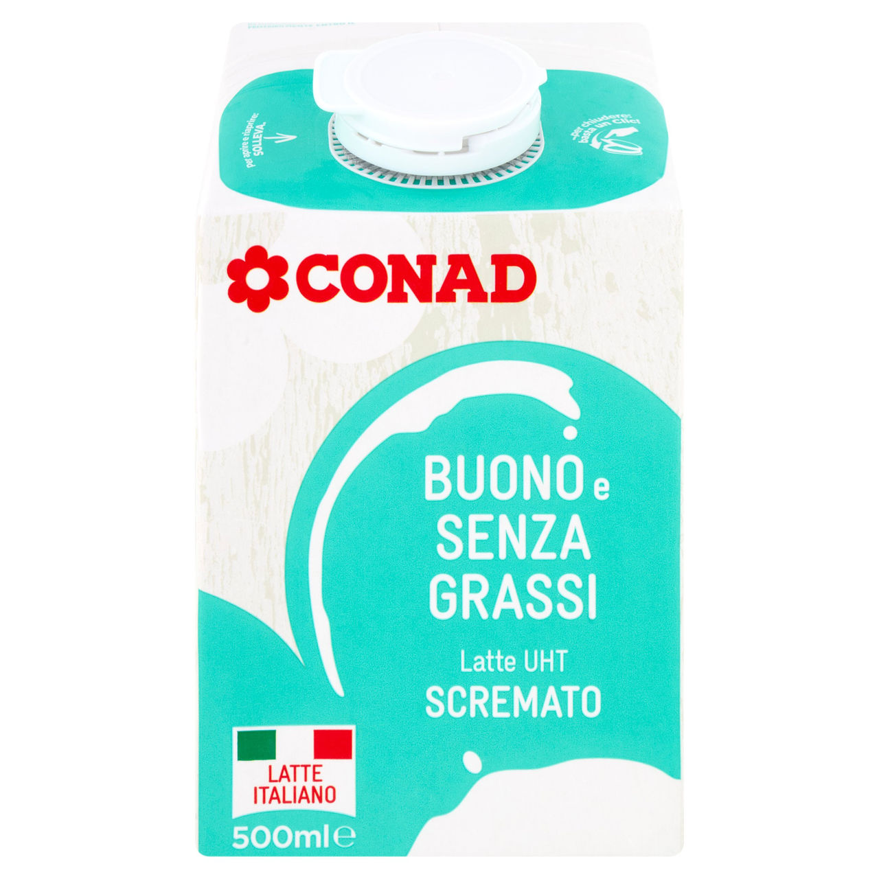 CONAD Buono e Senza Grassi Latte UHT Scremato 500 ml