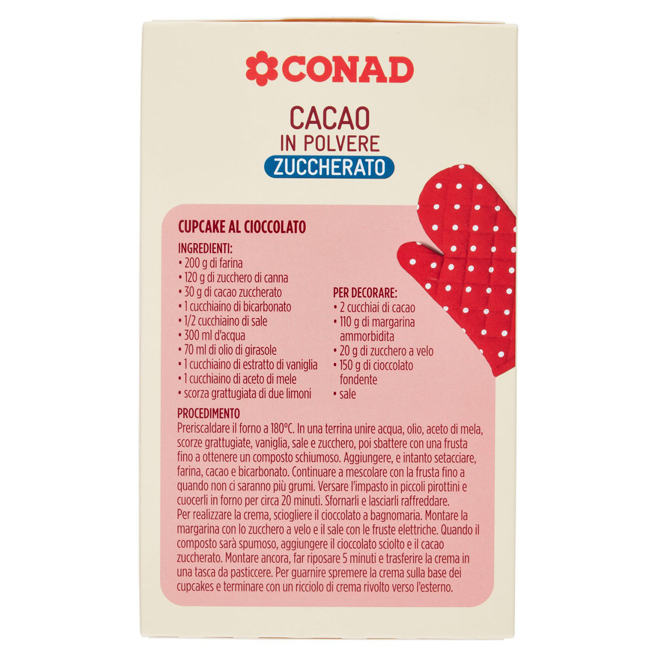 Cacao in Polvere Zuccherato 250 g Conad