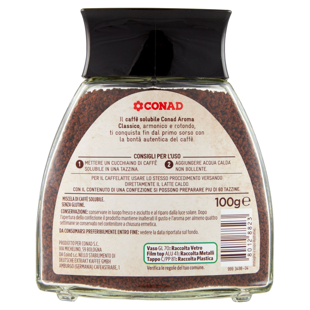 Caffè solubile Aroma Classico 100 g Conad online