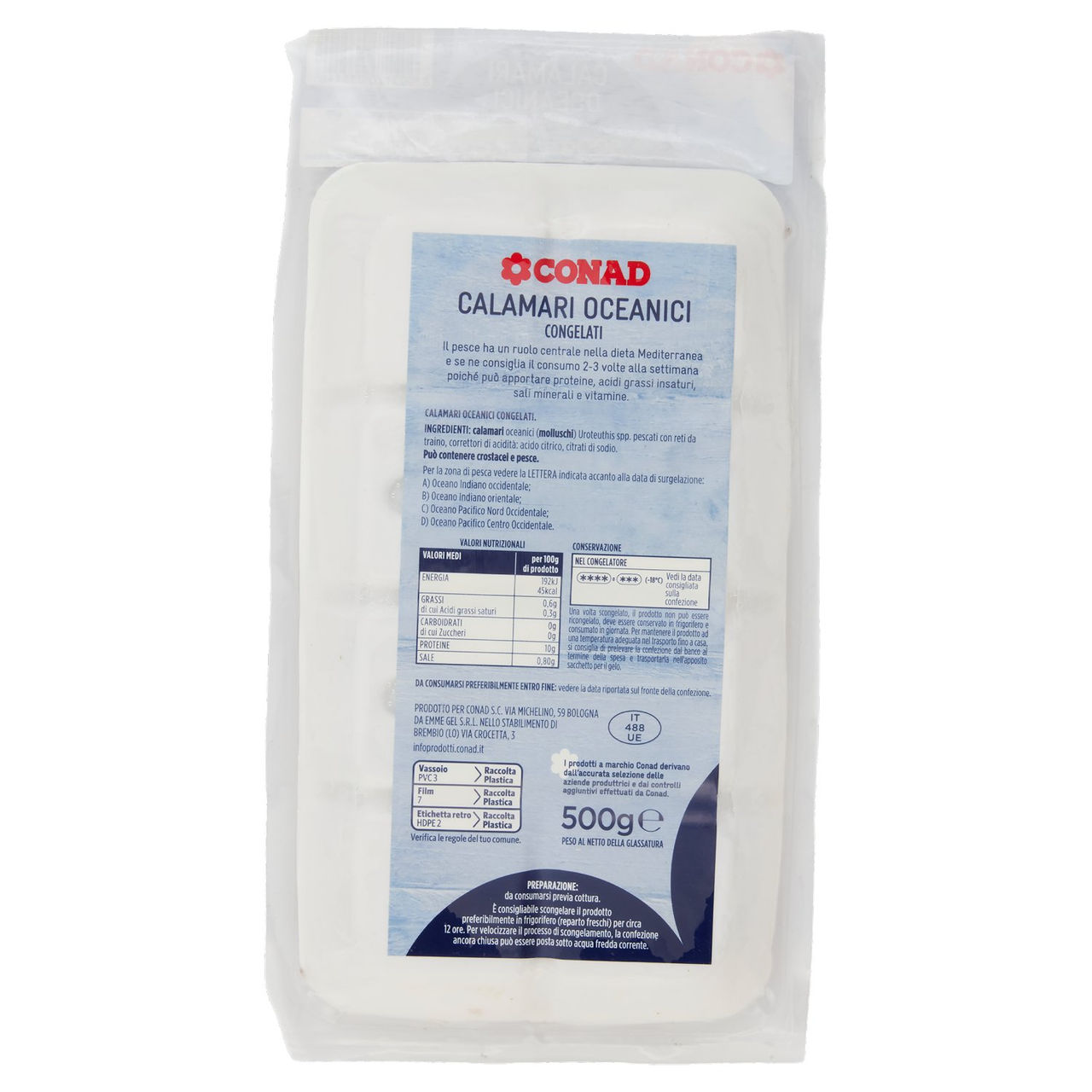 Calamari Congelati 500 g Conad in vendita online