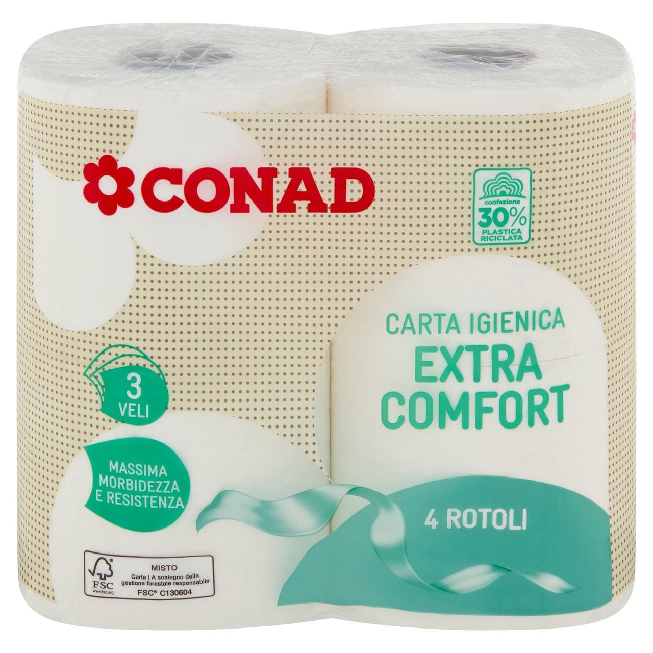 CONAD Carta Igienica Extra Comfort 3 Veli 4 Rotoli