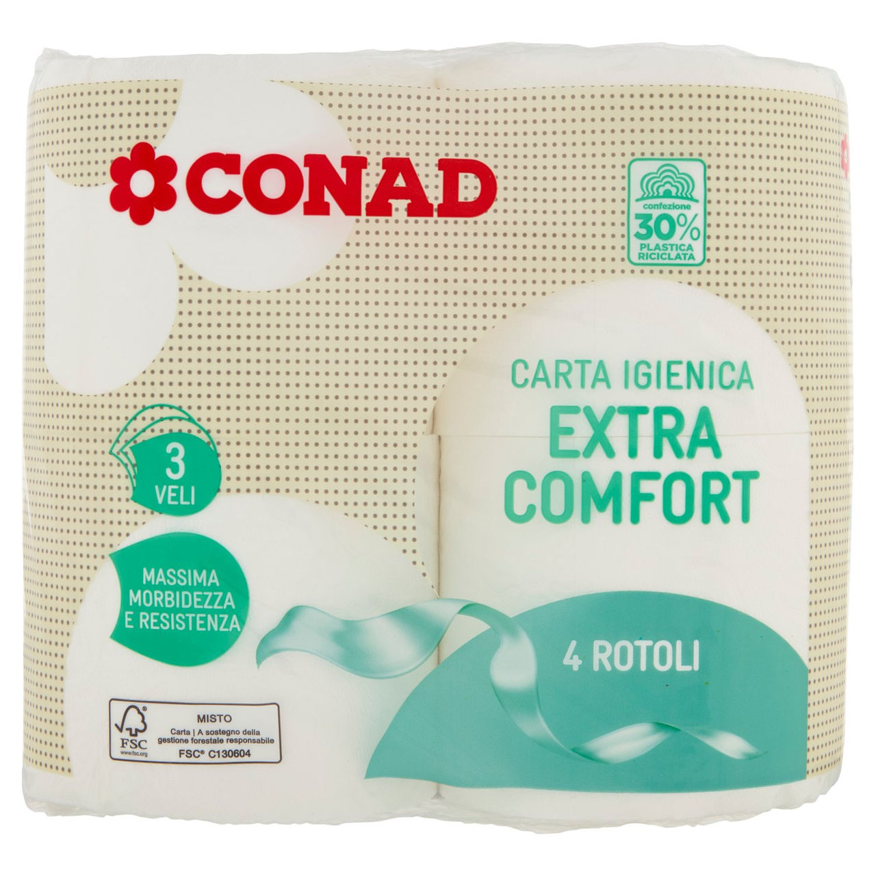CONAD Carta Igienica Extra Comfort 3 Veli 4 Rotoli