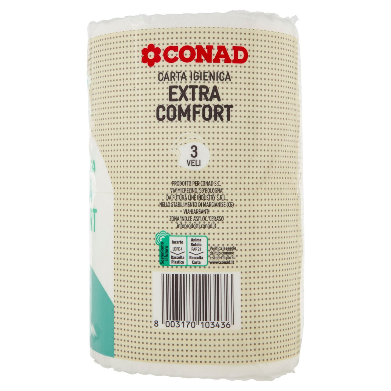 CONAD Carta Igienica Extra Comfort 3 Veli 4 Rotoli