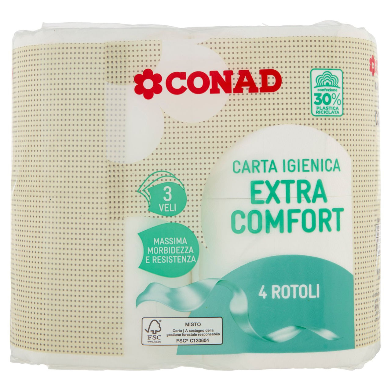 CONAD Carta Igienica Extra Comfort 3 Veli 4 Rotoli