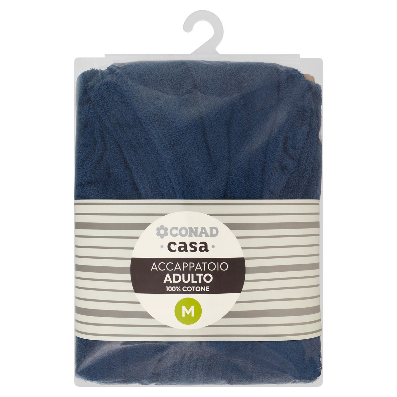 CONAD casa Accappatoio Adulto 100% Cotone M Blu Scuro