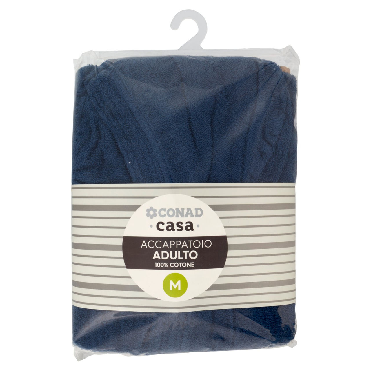 CONAD casa Accappatoio Adulto 100% Cotone M Blu Scuro