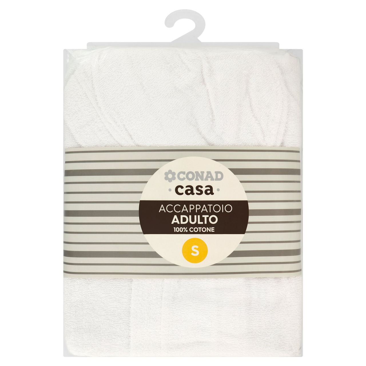 CONAD casa Accappatoio Adulto 100% Cotone S Bianco