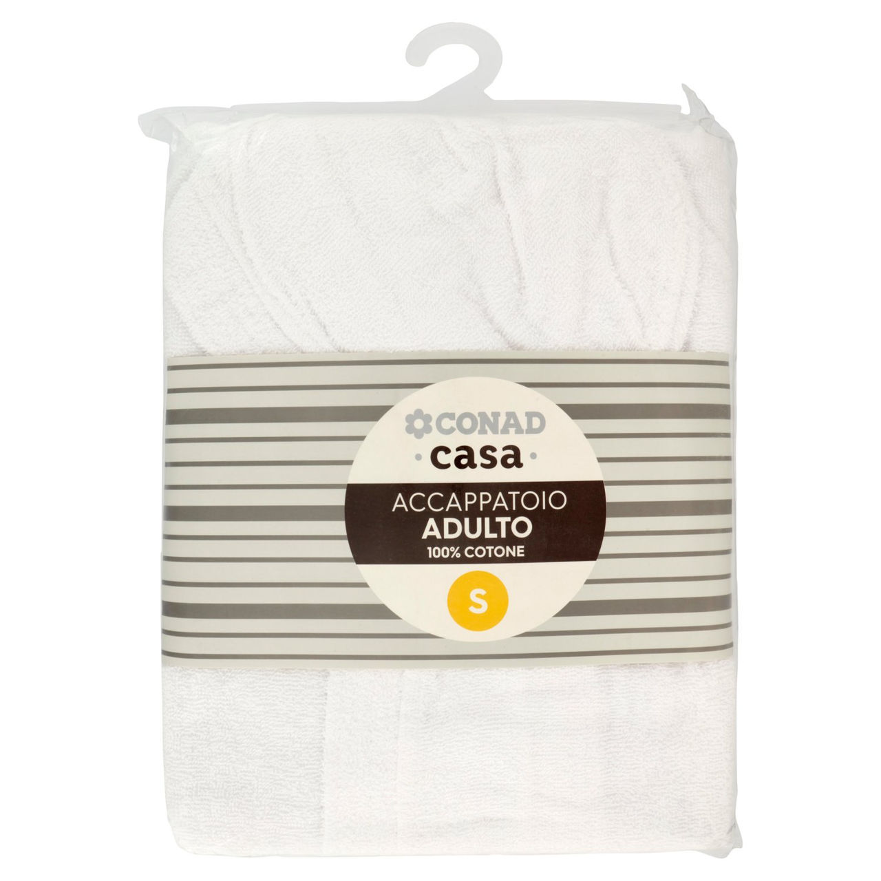 CONAD casa Accappatoio Adulto 100% Cotone S Bianco