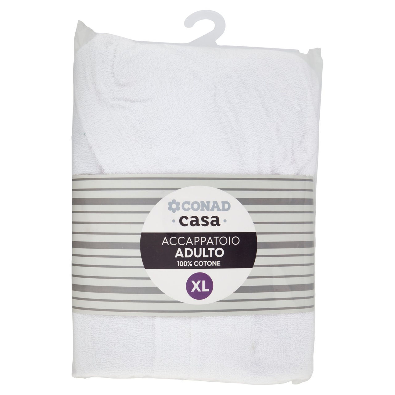 CONAD casa Accappatoio Adulto 100% Cotone XL Bianco