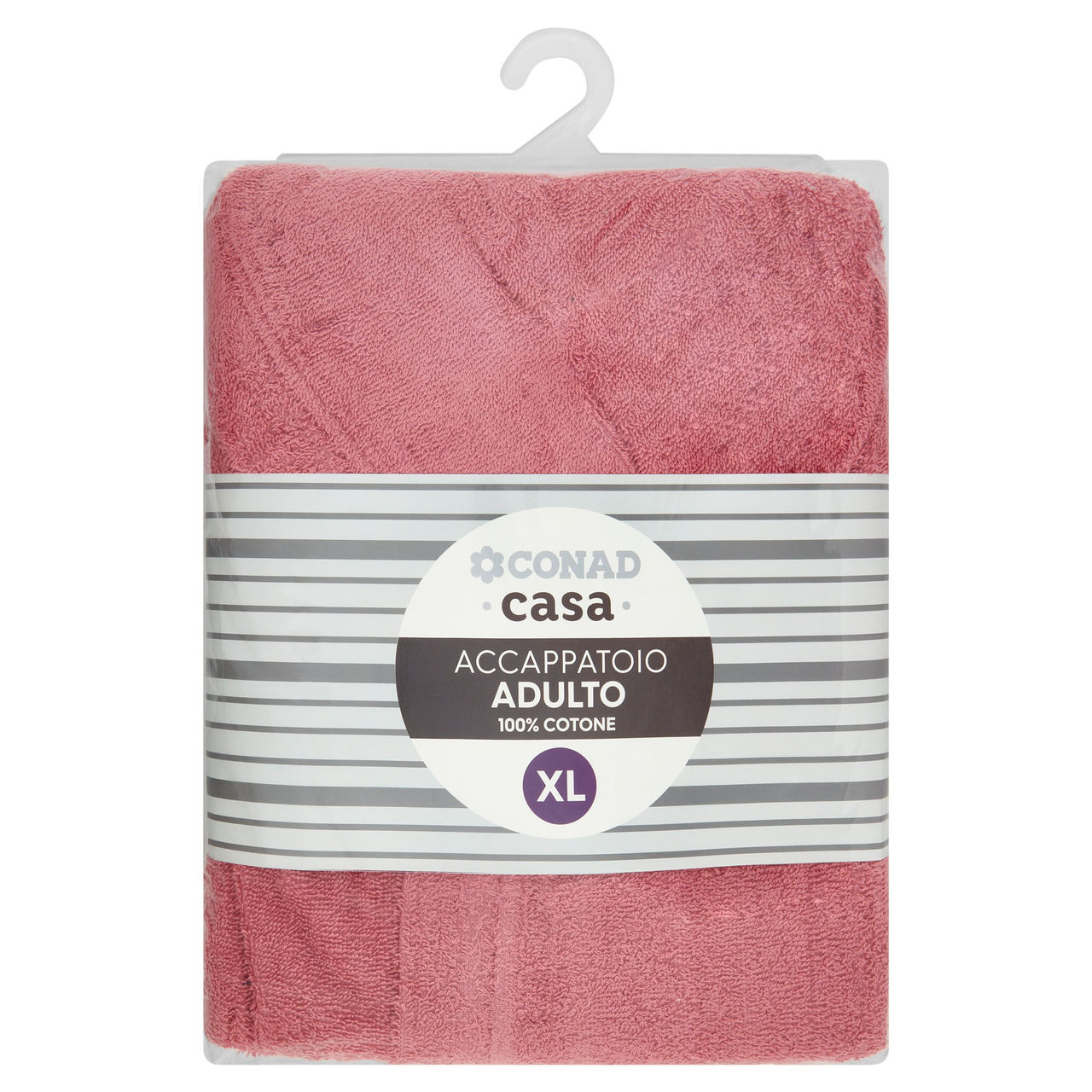 CONAD casa Accappatoio Adulto 100% Cotone XL Rosa Antico