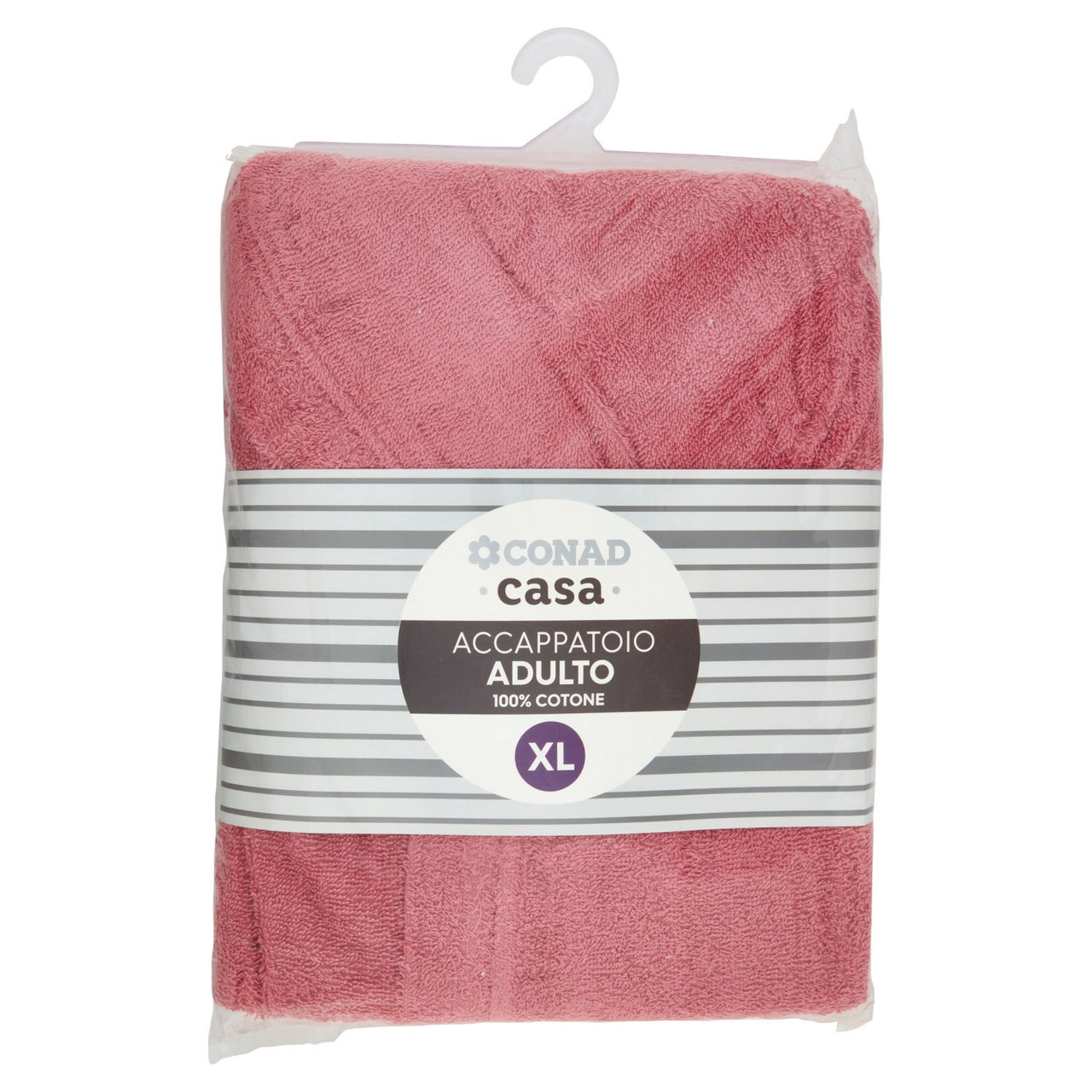 CONAD casa Accappatoio Adulto 100% Cotone XL Rosa Antico