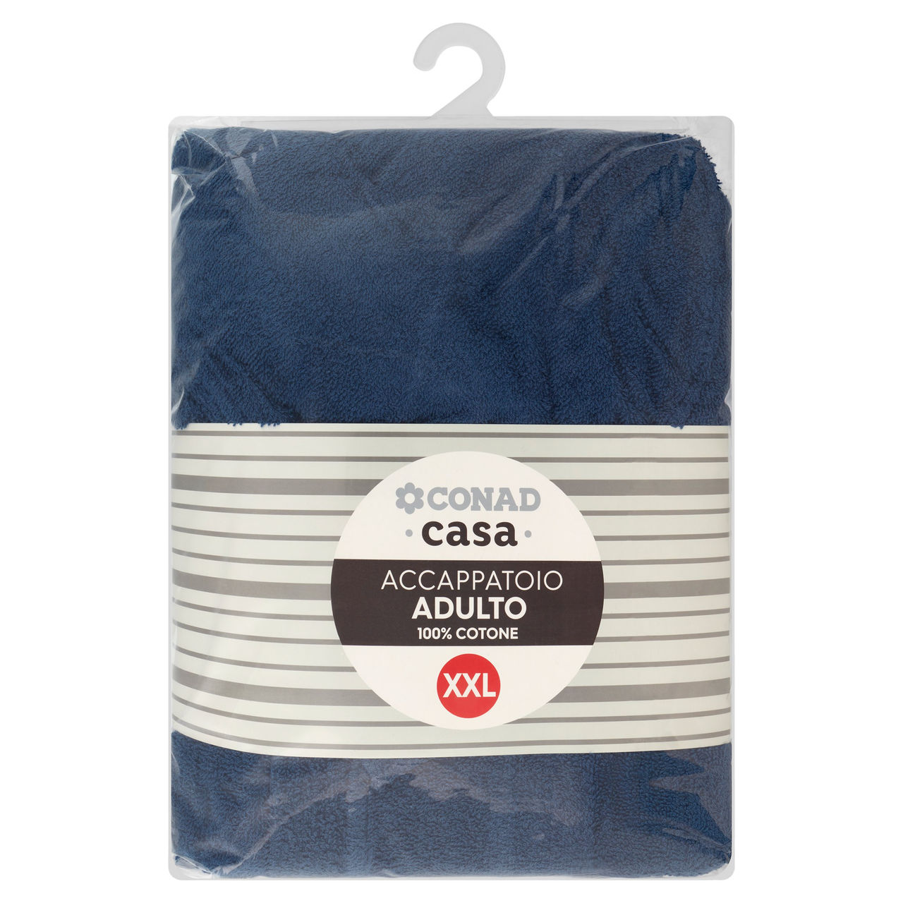 CONAD casa Accappatoio Adulto 100% Cotone XXL Blu Scuro