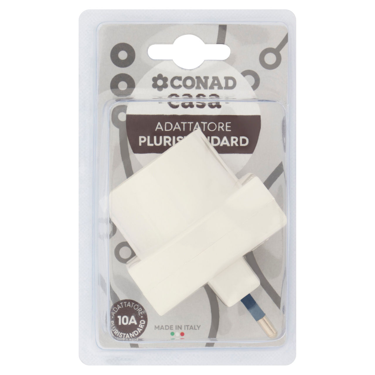 CONAD casa Adattatore Pluristandard 10A bianco