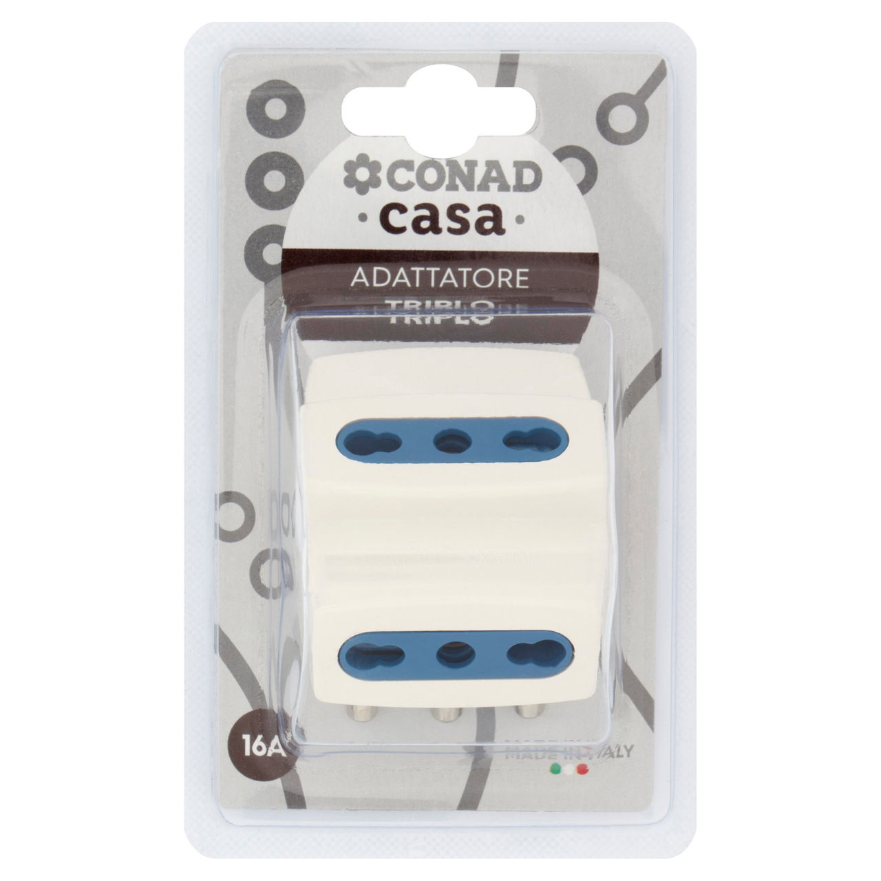 CONAD casa Adattatore Triplo 16A bianco