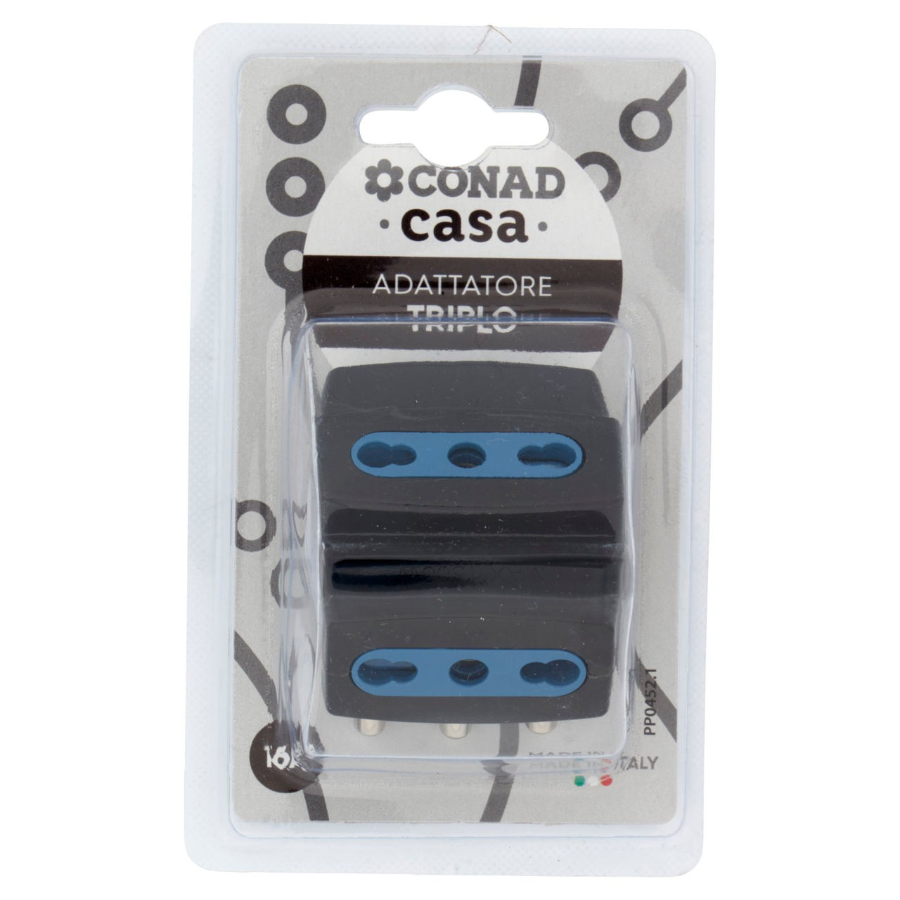 CONAD casa Adattatore Triplo 16A nero