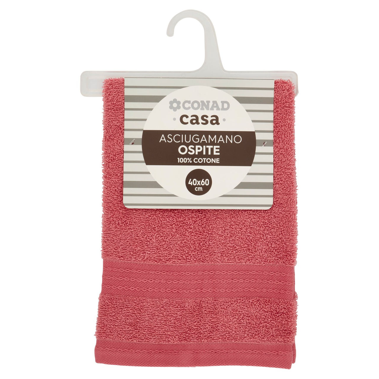 CONAD casa Asciugamano Ospite 100% Cotone 40x60 cm Rosa Antico