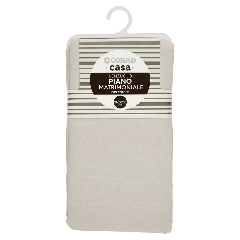 Lenzuolo Piano 240x300 Cm - Cotone 100%, Bianco, Per Letto Matrimoniale, Certificato Oeko-Tex - Foto 9