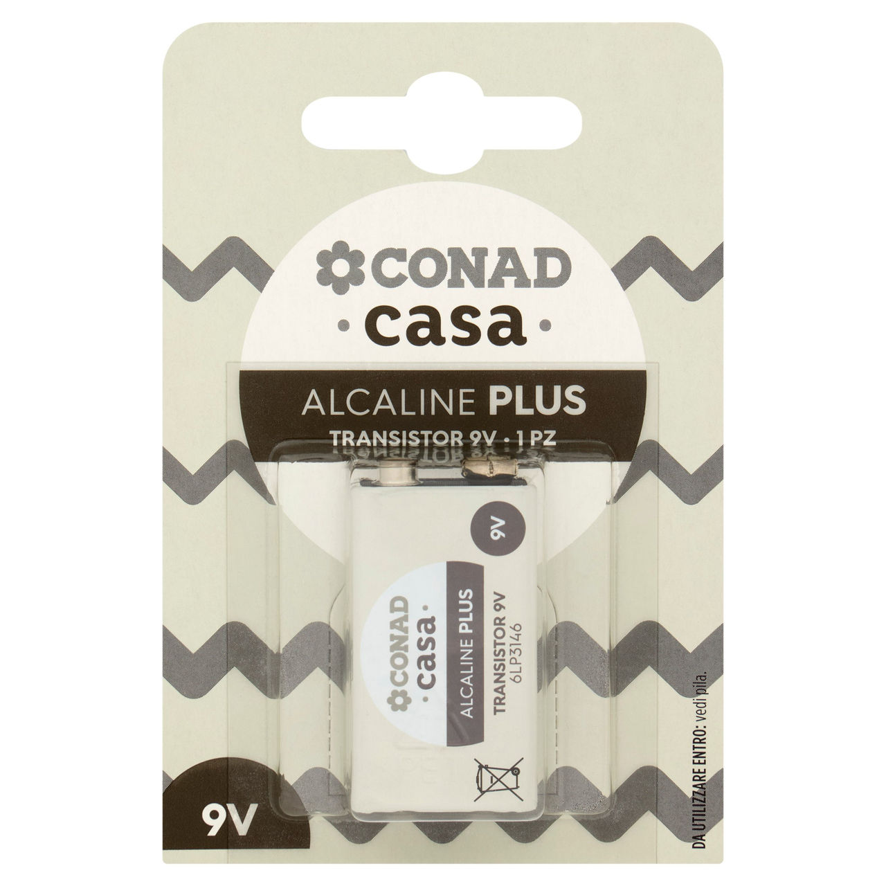 CONAD casa Pila Alcaline Plus Transistor 9V 1 pz