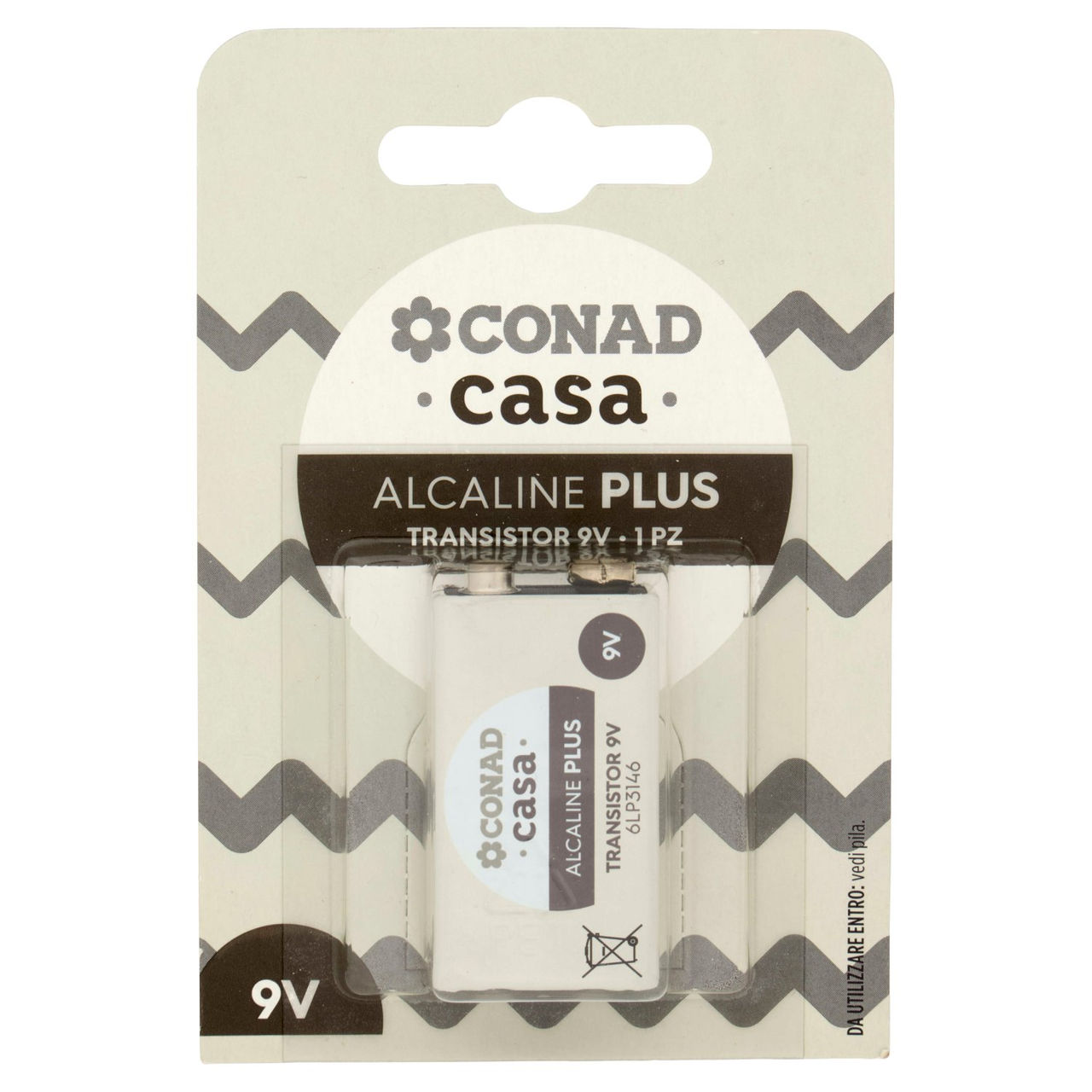 CONAD casa Pila Alcaline Plus Transistor 9V 1 pz