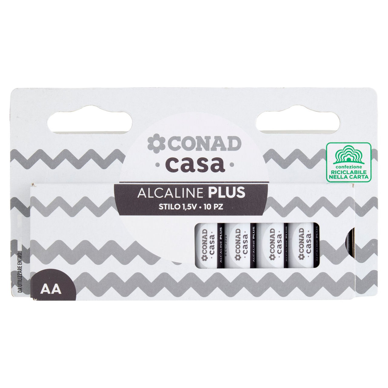 CONAD casa Pile Alcaline Plus Stilo 1,5V 10 pz